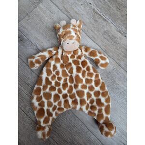 RARE Retired JELLYCAT Giraffe Soother Lovey Baby Security Blanket Plush HTF